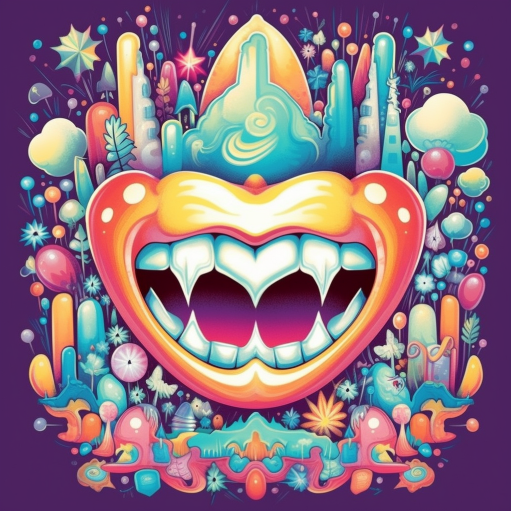 pink robot pattern by Jodi VanDerVon